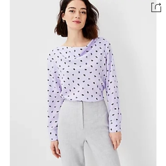 Ann Taylor Tops - Ann Taylor purple boat neck top